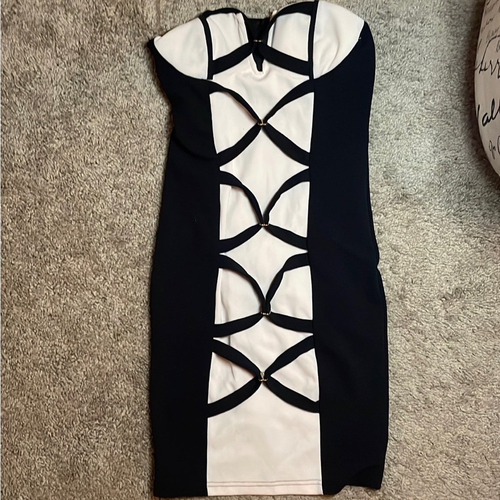 Two-Tone Pink and Black Dress